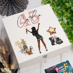 Personalised Any Age Birthday Gift Keepsake Memory Box 18th, 21st, 30th