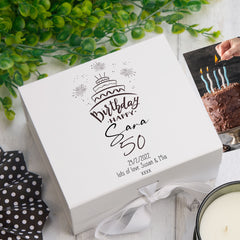 ukgiftstoreonline Personalised Any Age Happy Birthday Gift Keepsake Memory Box