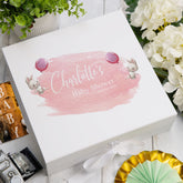 ukgiftstoreonline Personalised Baby Shower Rabbit Design Keepsake Memory Box