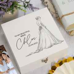 ukgiftstoreonline Personalised To My Beautiful Bride Wedding Gift Keepsake Memory Box