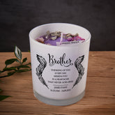 Beautiful Embellished Brother Memorial Remembrance Personalised Candle Gift