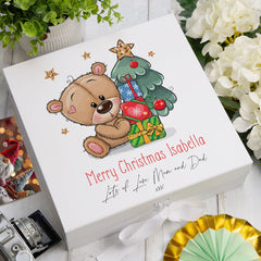 ukgiftstoreonline Personalised Merry Christmas baby Keepsake Memory Box Gift
