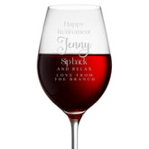 Retired Wine Glass - Funny Retirement Gift for Men or Women - Engraved Happy Retirement Present