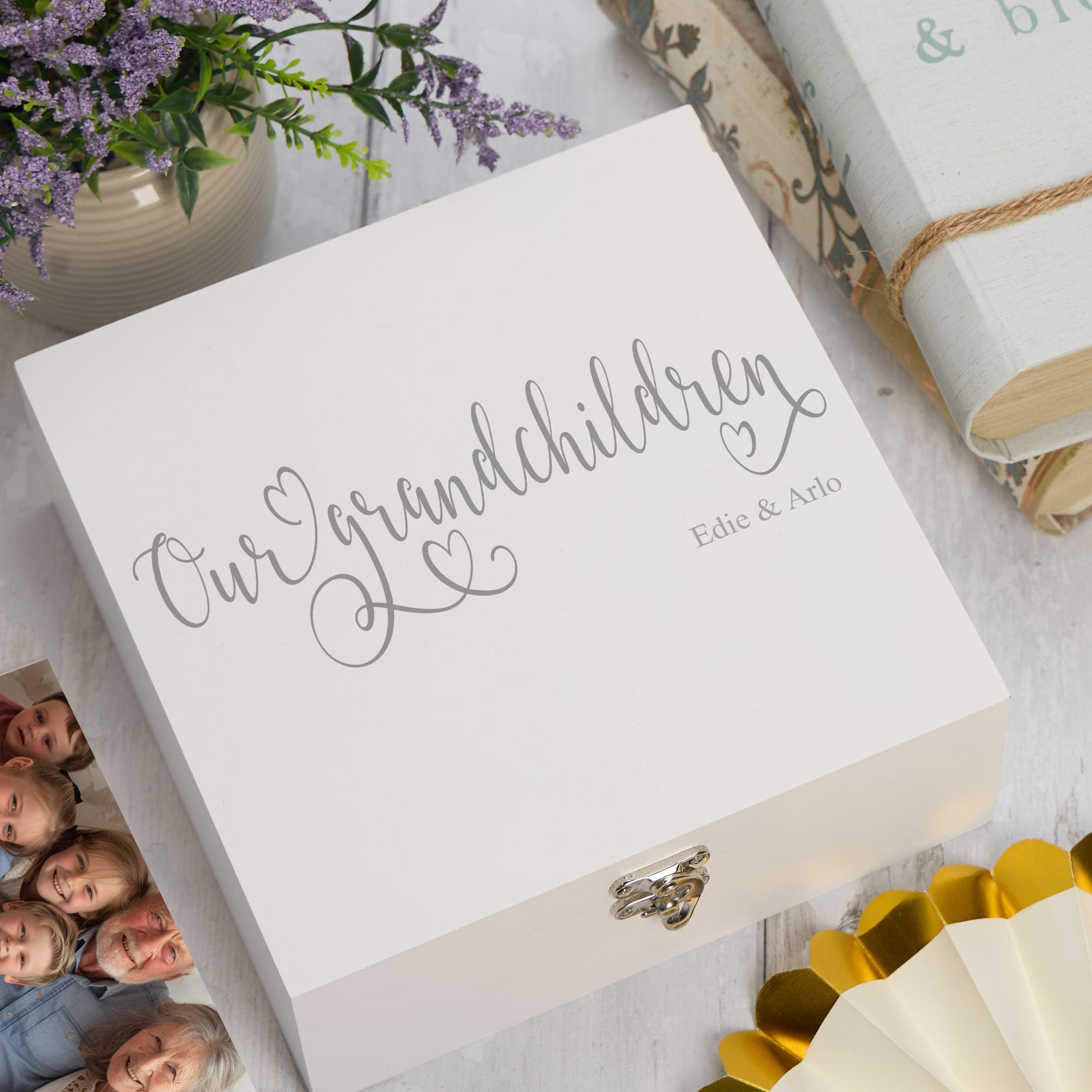 ukgiftstoreonline Personalised Our Grandchildren Keepsake Memory Box Keepsake Memory Box ukgiftstoreonline Wood Box Large
