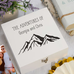 ukgiftstoreonline Personalised Adventures of Travel Keepsake Memory Box Gift Keepsake Memory Box ukgiftstoreonline
