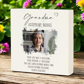 Personalised Grandma Memorial Sympathy Plaque Indoor or Outdoor With Photo