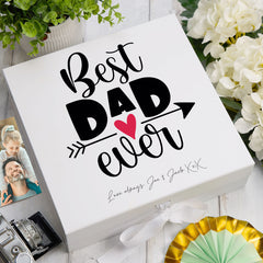 ukgiftstoreonline Personalised Best Dad Ever Keepsake Memory Gift Box