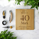 Wine Accessory Gift Set Personalised Engraved Wine Gift Set For Birthdays 30th 40th 50th 60th ukgiftstoreonline Bamboo