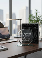 Large Jade Glass Personalised 15cm Bespoke Trophy Any Engraving or Occasion