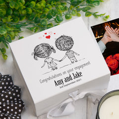 ukgiftstoreonline Personalised Engagement Gift Keepsake Memory Gift Box