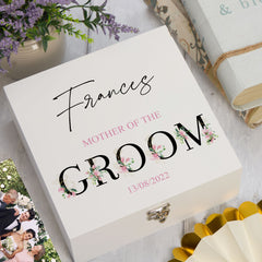 ukgiftstoreonline Personalised Mother of The Groom Wedding Keepsake Memory Box Gift Keepsake Memory Box ukgiftstoreonline