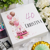 Personalised 40th Birthday Gifts For Her Keepsake Memory Box