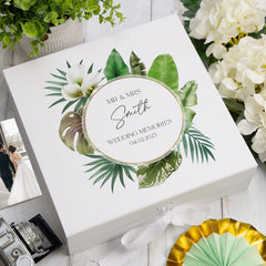 Wedding Day Gift Personalised Keepsake Memory Box Rainforest Theme