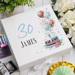 Personalised 30th Birthday Gifts For Him Keepsake Memory Box