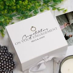 ukgiftstoreonline Personalised Congratulations on your Engagement Keepsake Memory Box.