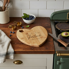 Personalised Engraved Heart Chopping Board Wedding, Anniversary or House Warming gift