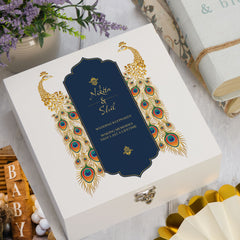 ukgiftstoreonline Personalised Indian Themed Wedding Keepsake Memory Box Keepsake Memory Box ukgiftstoreonline