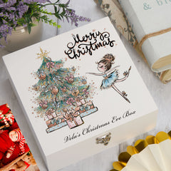 ukgiftstoreonline Personalised Girls Christmas Eve Box For Kids Keepsake Memory Box ukgiftstoreonline