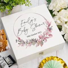 ukgiftstoreonline Personalised Baby Shower Keepsake Memory Box Keepsake Memory Box ukgiftstoreonline Wood Box Large