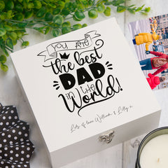 ukgiftstoreonline Personalised Best Dad In The World Keepsake Memory Gift Box