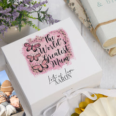 Personalised Worlds Best Mum Gift Keepsake Memory Box