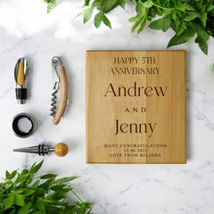 Wine Accessory Gift Set Personalised Engraved Wine Gift Set For Anniversary 1st 5th 10th 25th 30th 40th 50th 60th