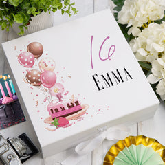 Personalised 16th Birthday Gifts For Her Keepsake Memory Box
