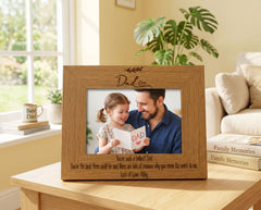 Personalised Dad Sentiment Gift Wooden Photo Picture Frame Landscape Photo Frame ukgiftstoreonline