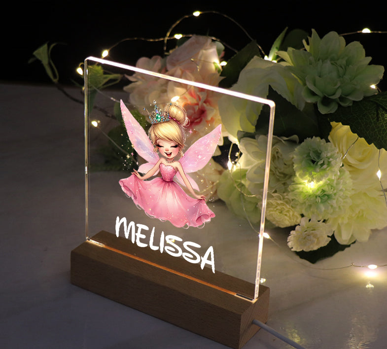 Personalised Fairy Gift Night Light Bedroom Nursery For Kids Personalised Heart Gifts ukgiftstoreonline Dancing Queen Fairy