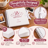 Personalised Any Age Birthday Scrapbook Photo Album Guest Book Star Design 18th, 21st, 30th, 40th, 50th, 60th Birthday Photo Album ukgiftstoreonline