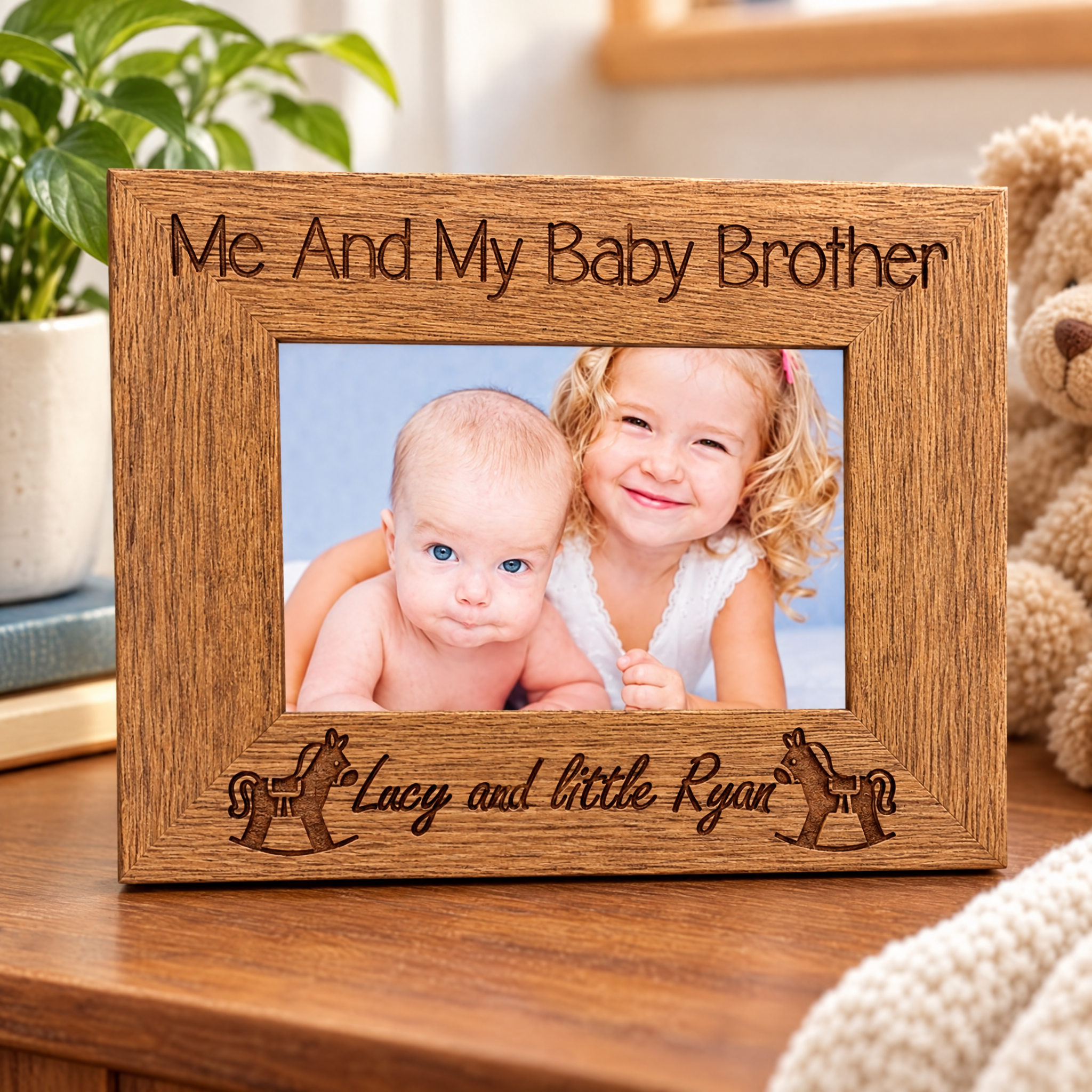 Personalised Me and My Baby Brother Engraved Photo Frame Brother Photo Frame ukgiftstoreonline