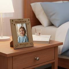 Personalised Great Grandson Portrait Wooden Photo Frame Gift Grandson Photo Frame ukgiftstoreonline