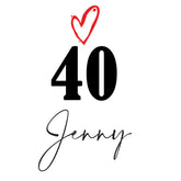 Personalised 40th Birthday Champagne Prosecco Glass Gift For Her