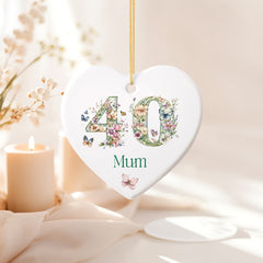 Personalised Landmark Birthday Butterfly and Flowers Heart Gift 13th 16th 18th 21st 30th 40th 50th 60th 70th 80th 90th Personalised Heart Gifts ukgiftstoreonline 40