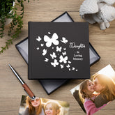 Daughter In Loving Memory Black Butterfly Photo Album For 50 x 6 by 4 Photos