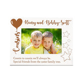 Personalised Cousins Photo White Wooden Frame Balloon Design