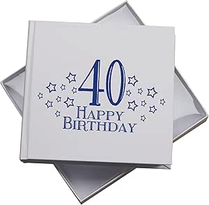 40th Birthday White Photo Album Gift For Him 50 x 6" x 4" Photos Pack of 5 Wholesale Trade Birthday Photo Album ukgiftstoreonline