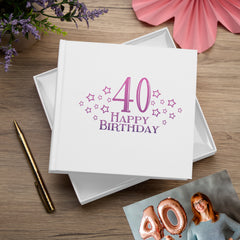 Star Design Any Age Birthday Photo Album Gift 18th 21st 30th 40th 50th 60th 70th