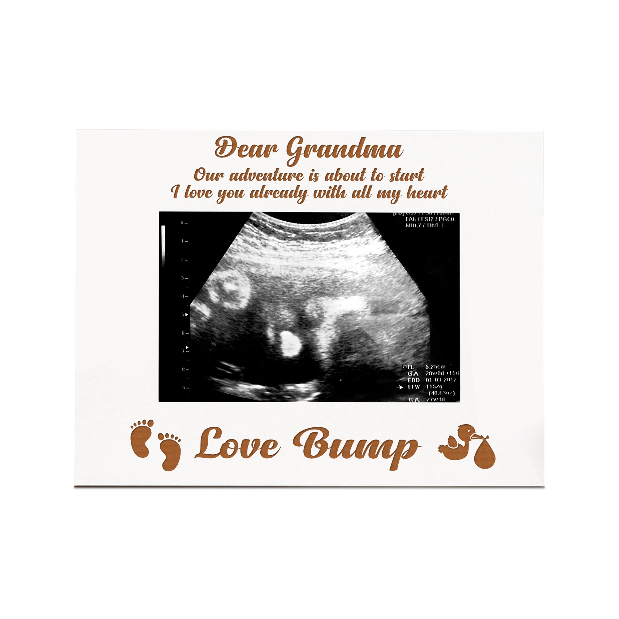 New Baby Pregnancy Scan White Wooden Photo Frame Grandma Gift Photo Frame ukgiftstoreonline