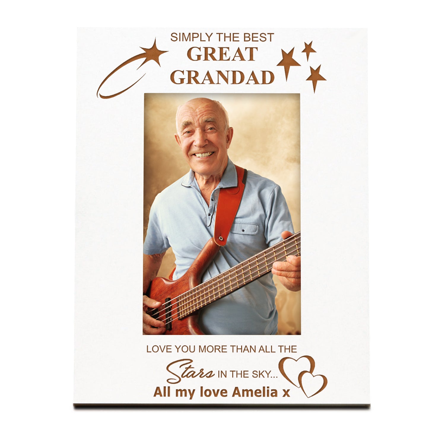 Simply The Best Great Grandad Personalised White Photo Frame Gift Photo Frame ukgiftstoreonline