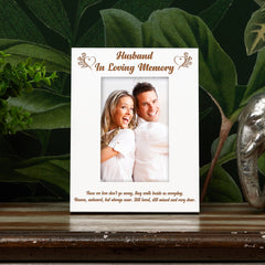 Husband Memorial Photo Frame In Loving Memory