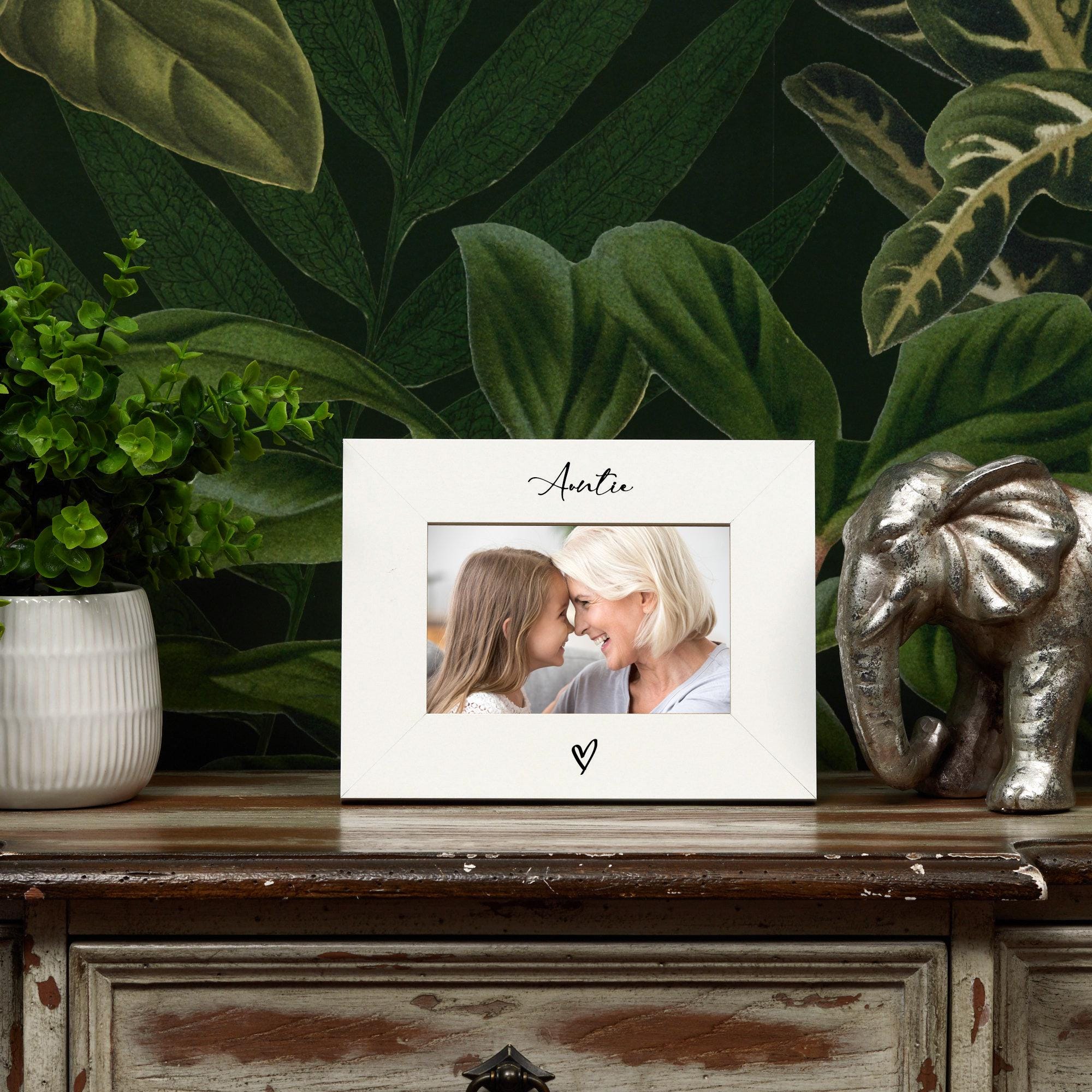 White Photo Frame - 6x4 Landscape Wooden Picture Frame With Glass, Bespoke Keepsake ukgiftstoreonline