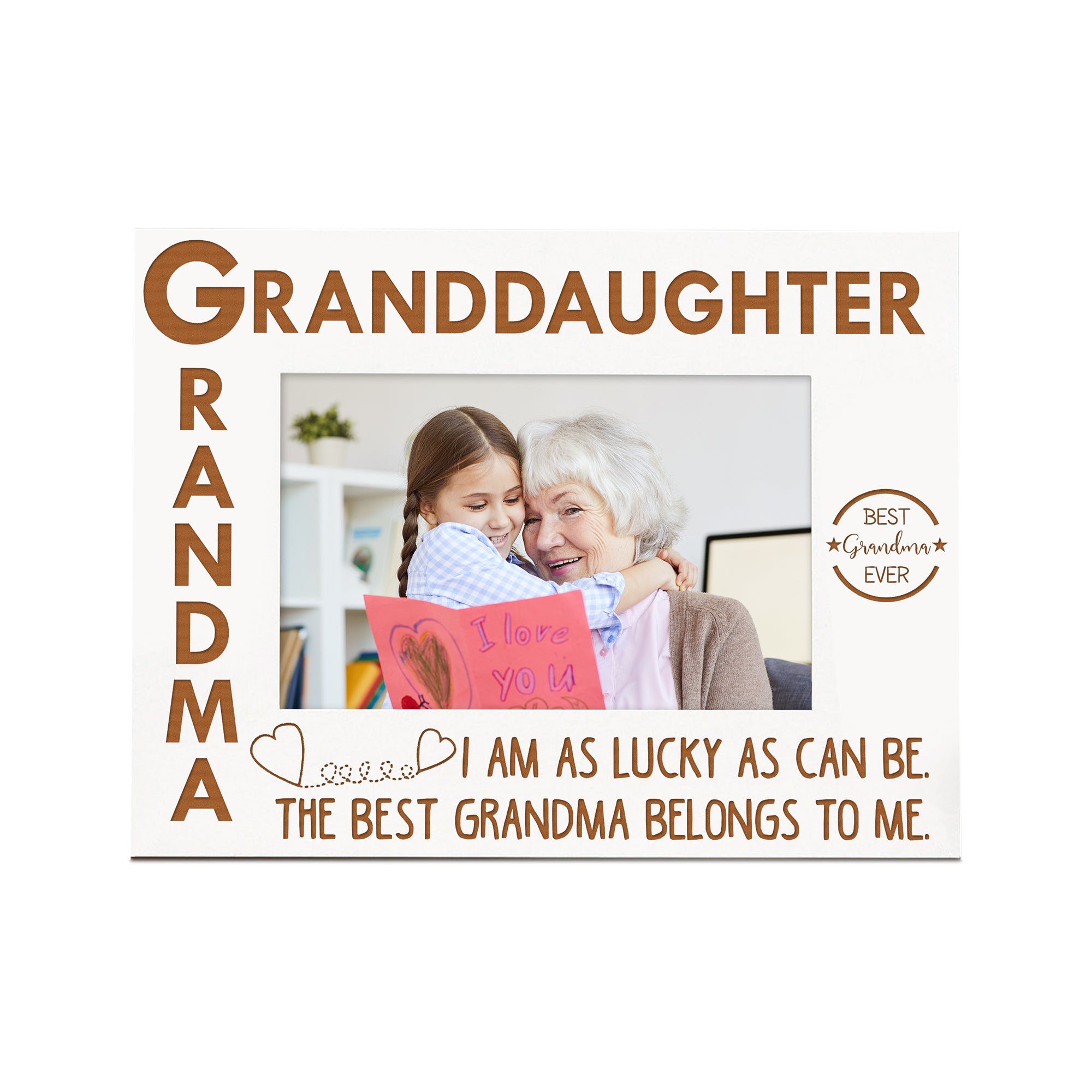 Grandma And Granddaughter White Wooden Photo Frame Gift Family Photo frame ukgiftstoreonline