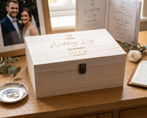 Personalised Wooden Keepsake Box – Large Engraved Wedding Memory Storage Chest Keepsake Memory Box Wedding Keepsakes