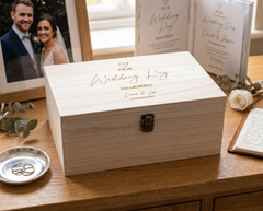 Personalised Wooden Keepsake Box – Large Engraved Wedding Memory Storage Chest Keepsake Memory Box Wedding Keepsakes