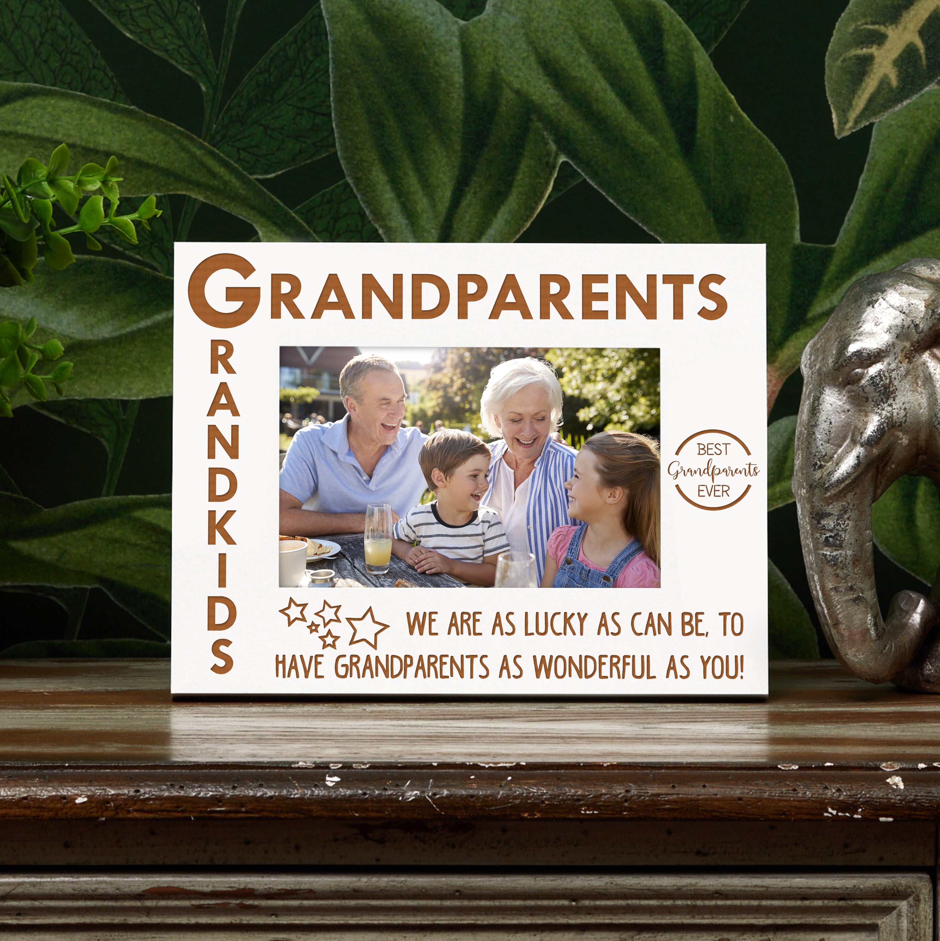 Grandparents and Grandkids White Wooden Photo Frame Gift Family Photo frame ukgiftstoreonline