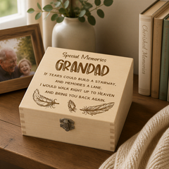 Grandad In Loving Memory Engraved Wooden Keepsake Box Gift Keepsake Memory Box ukgiftstoreonline