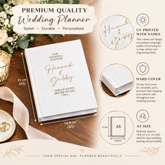 Personalised Wedding Planner Organiser Book Engagement Delicate Artwork Wedding Planner ukgiftstoreonline