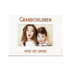 Grandchildren Make Life Grand White Wooden Photo Frame Gift