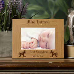 Personalised First Grandson Photo Frame Gift